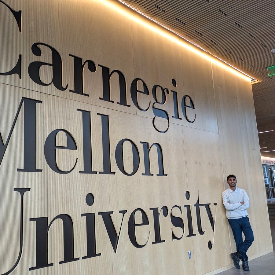 Arriving at Carnegie Mellon.